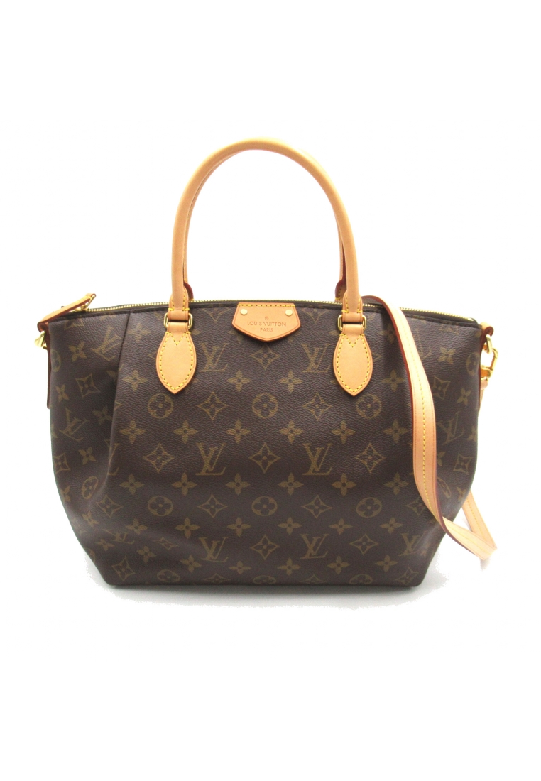 二奢 Pre-loved Louis Vuitton Turen MM tote bag Handbag tote bag PVC Coated Canvas monogram Brown