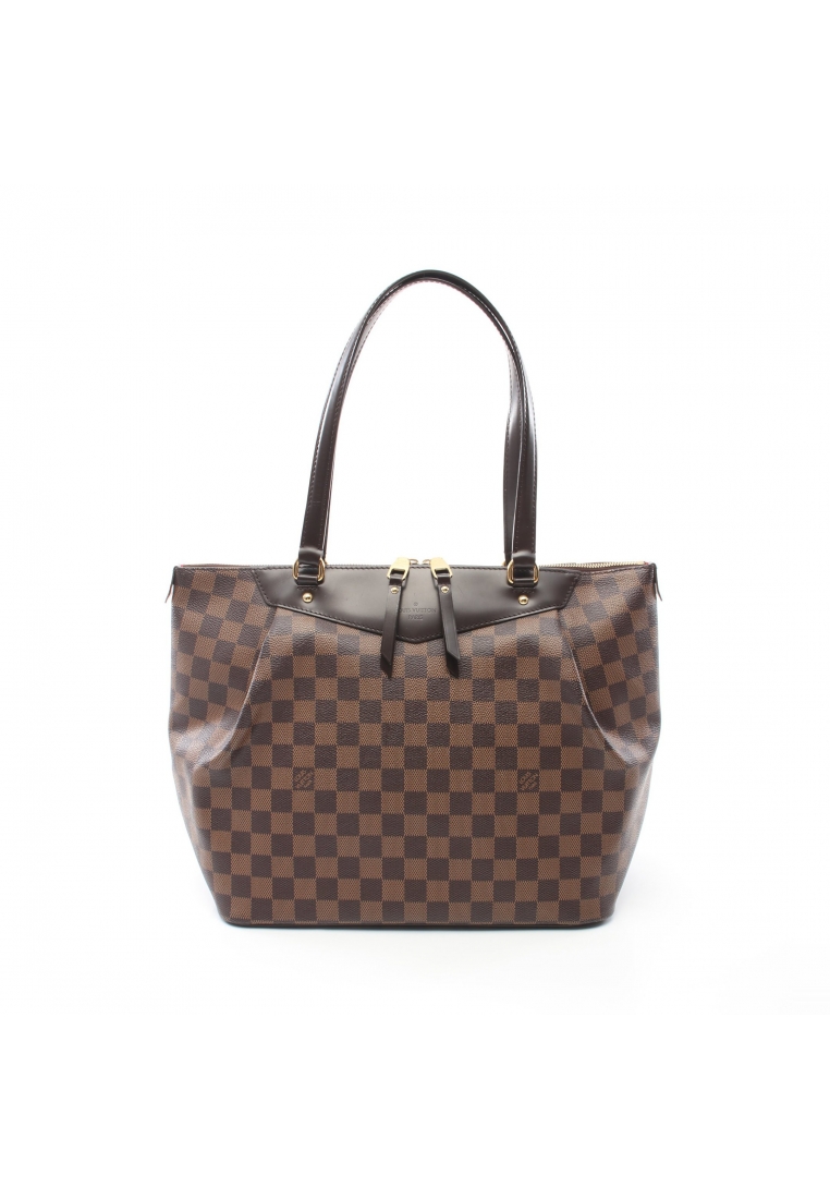 二奢 Pre-loved Louis Vuitton Westminster GM Damier ebene Shoulder bag tote bag PVC leather Brown