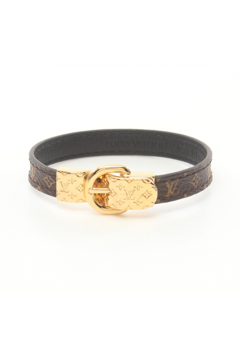 二奢 Pre-loved Louis Vuitton brasserie Fassoon Your LV monogram bracelet PVC GP Brown gold