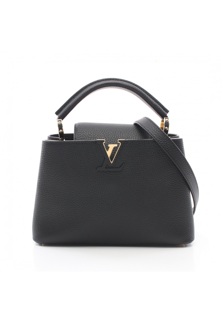 二奢 Pre-loved Louis Vuitton Capucines BB Noir Handbag leather black 2WAY