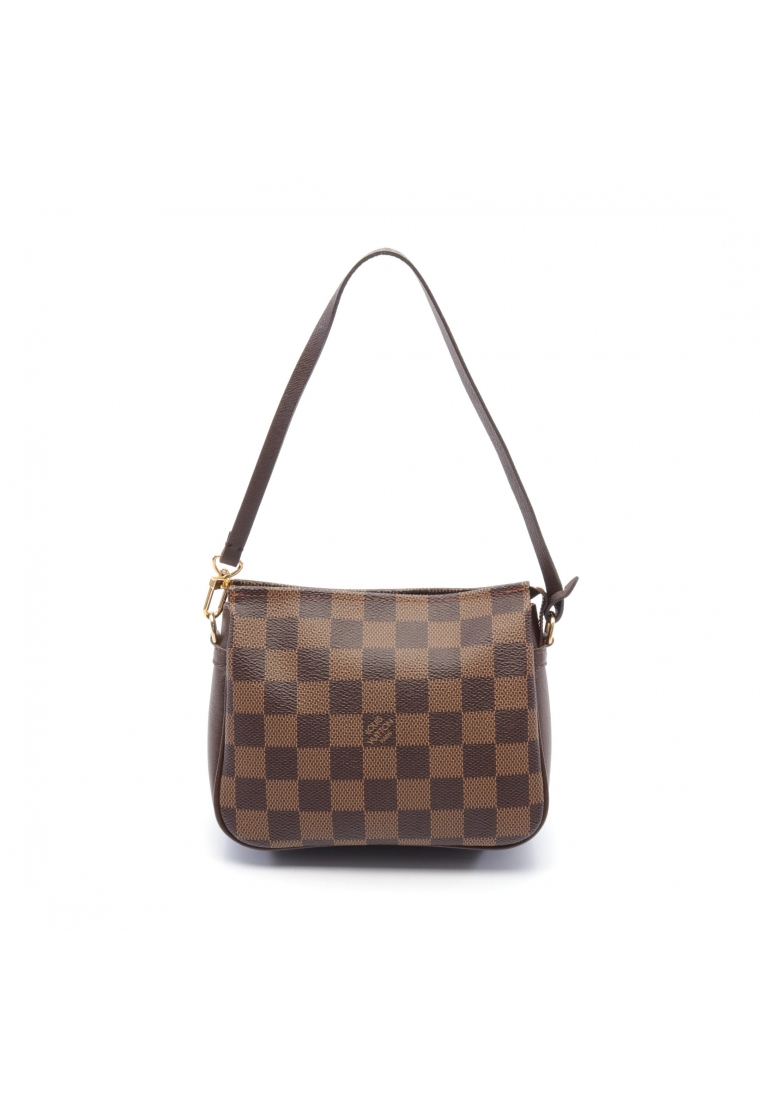 二奢 Pre-loved Louis Vuitton Truth Makeup Damier ebene Handbag PVC leather Brown