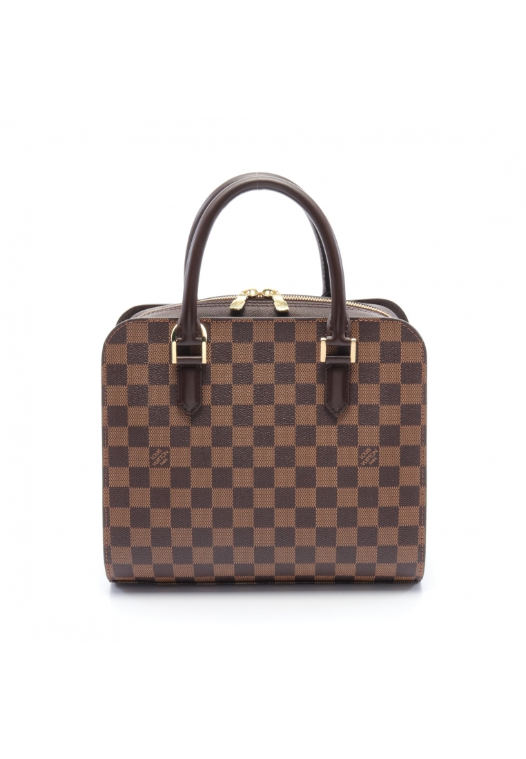 二奢 Pre-loved Louis Vuitton Triana Damier ebene Handbag PVC leather Brown