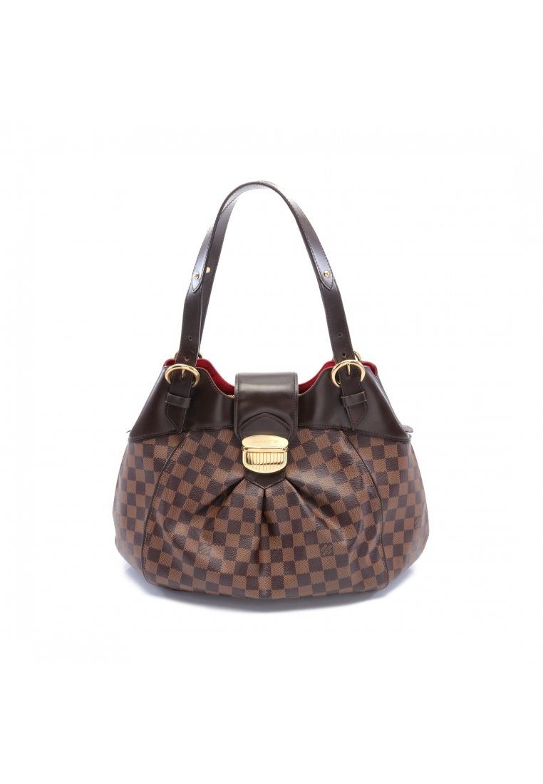二奢 Pre-loved Louis Vuitton Sistina GM Damier ebene Handbag PVC leather Brown