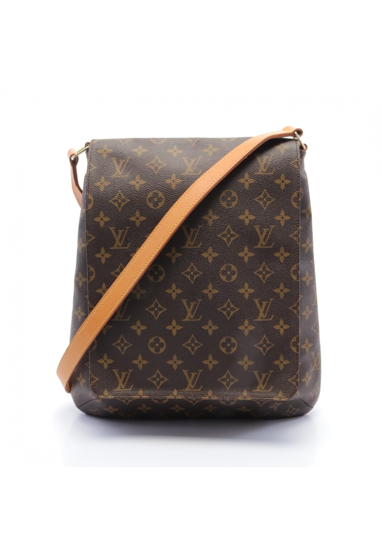 二奢 Pre-loved Louis Vuitton Musette monogram Shoulder bag PVC leather Brown