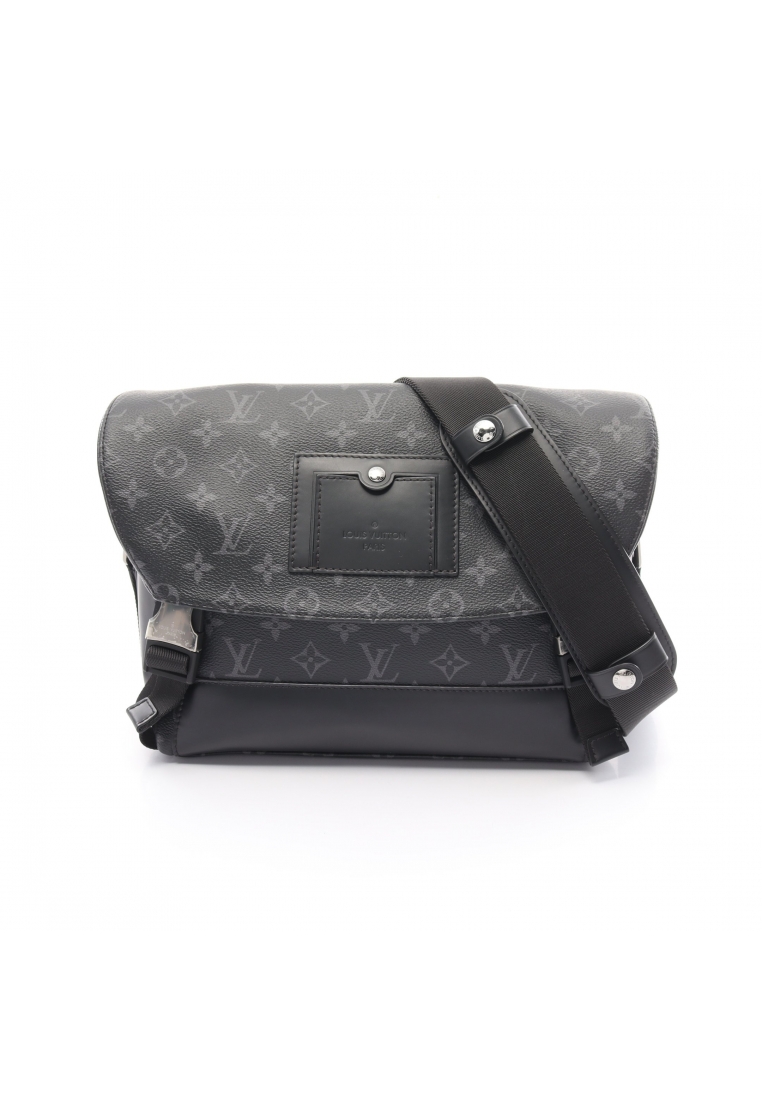 二奢 Pre-loved Louis Vuitton Messenger Voyage PM Monogram Eclipse Shoulder bag PVC leather black