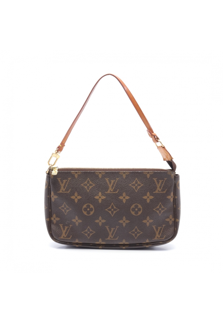 二奢 Pre-loved Louis Vuitton Pochette Accessoires monogram Handbag PVC leather Brown