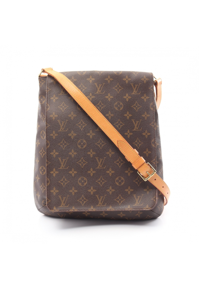 二奢 Pre-loved Louis Vuitton Musette monogram Shoulder bag PVC leather Brown