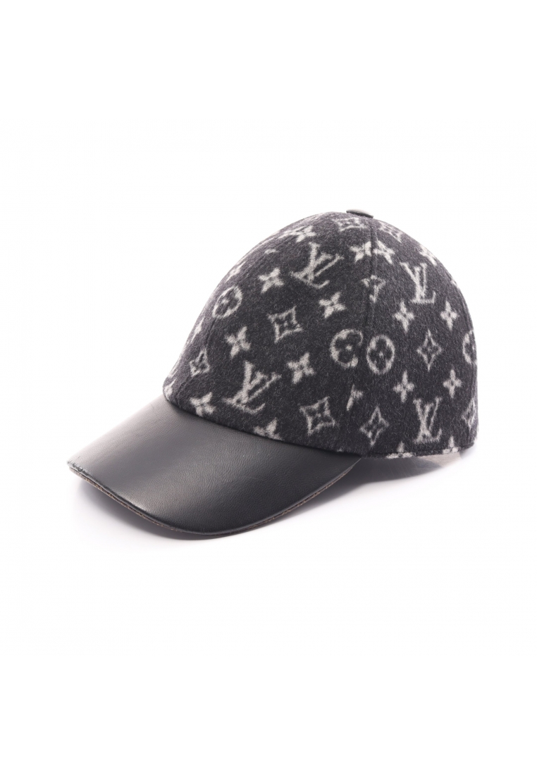 二奢 Pre-loved Louis Vuitton carry on monogram cap wool leather black