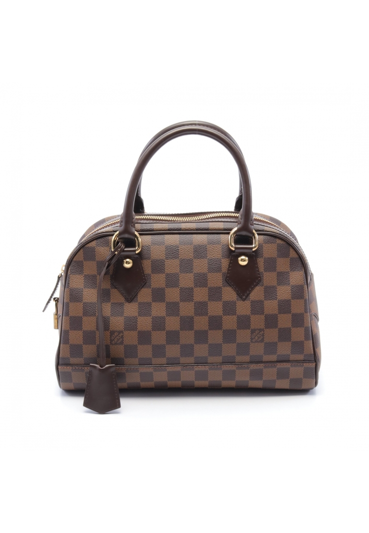 二奢 Pre-loved Louis Vuitton Duomo Damier ebene Handbag PVC leather Brown