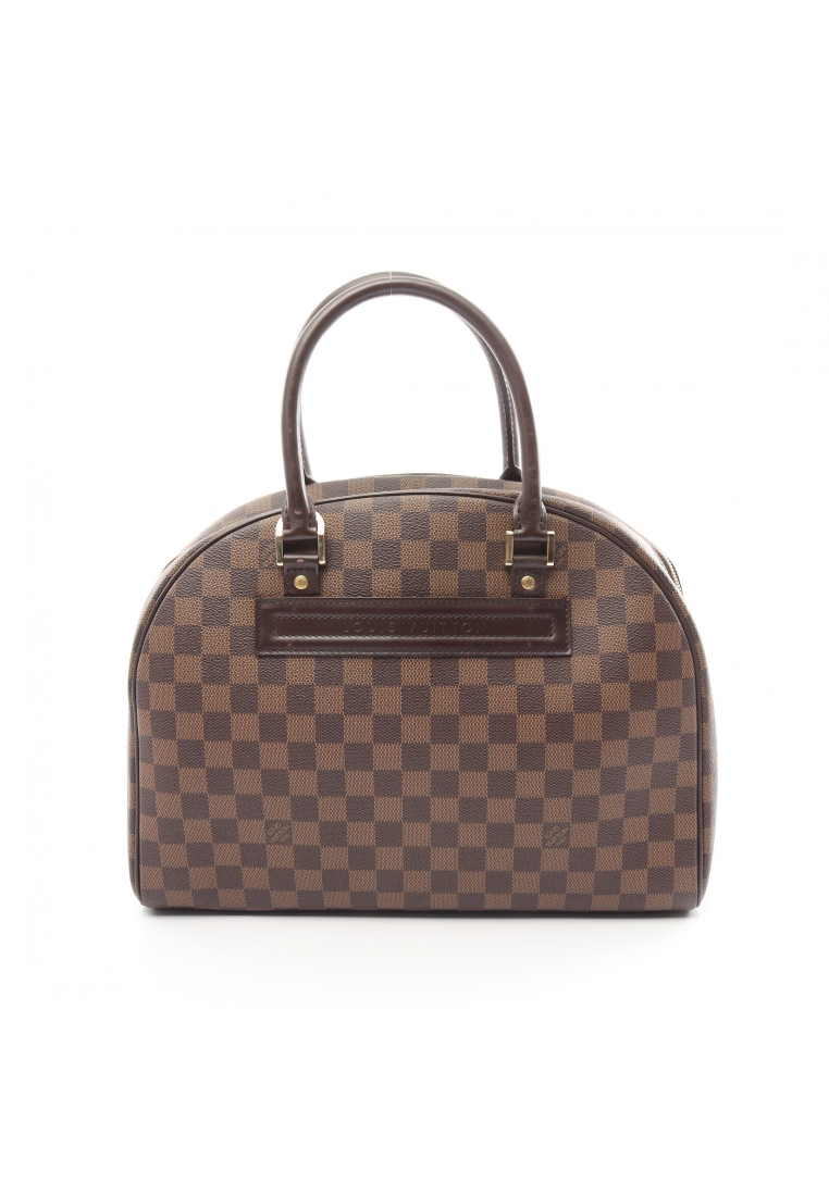 二奢 Pre-loved Louis Vuitton Nolita Damier ebene Handbag PVC leather Brown