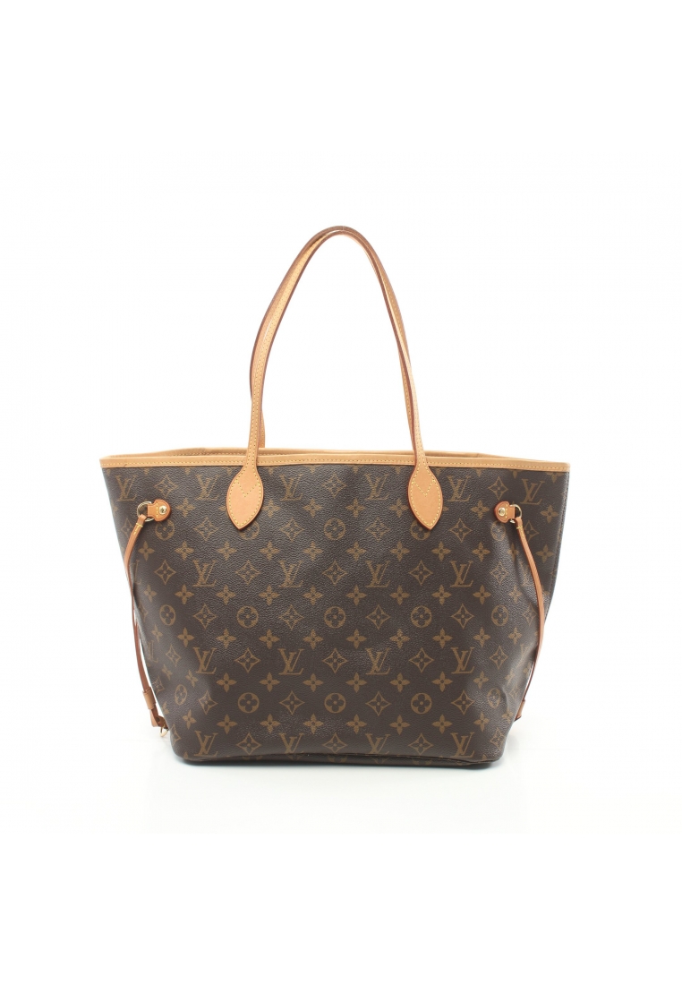 二奢 Pre-loved Louis Vuitton Neverfull MM monogram Shoulder bag tote bag PVC leather Brown