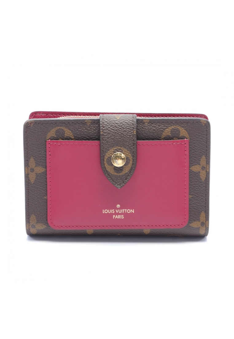 二奢 Pre-loved Louis Vuitton Portefeuil Juliet monogram fuchsia Bi-fold wallet PVC leather Brown Pink purple