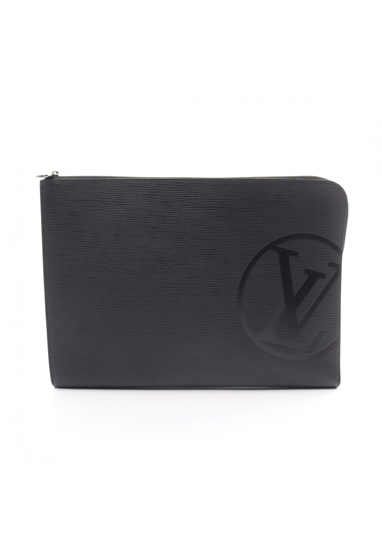 二奢 Pre-loved Louis Vuitton pochette Jules GM Epi Noir Clutch bag leather black