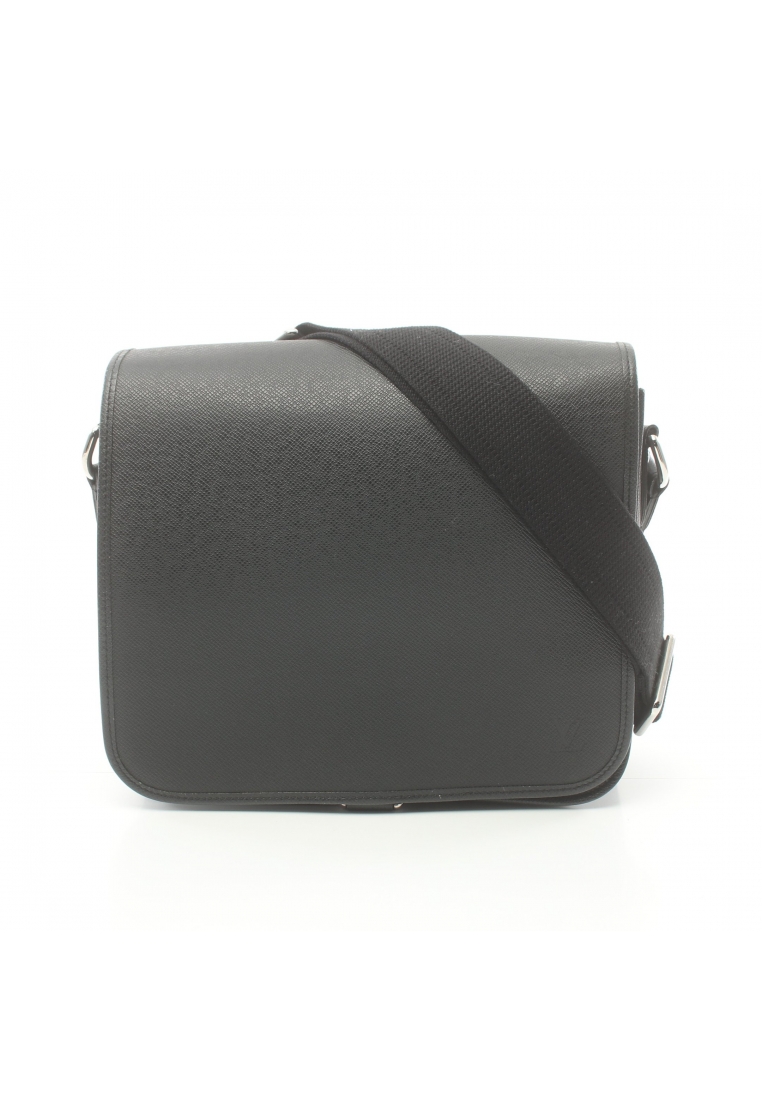 二奢 Pre-loved Louis Vuitton Andrei taiga Ardoise Messenger bag leather black