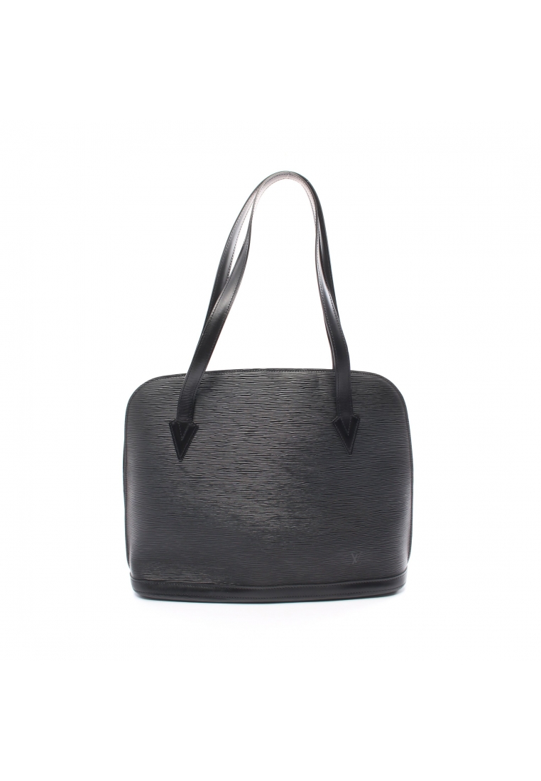 二奢 Pre-loved Louis Vuitton Lussac Epi Noir Shoulder bag leather black