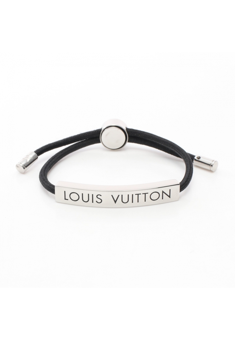 二奢 Pre-loved Louis Vuitton brasserie LV space Noir bracelet Nylon Silver black