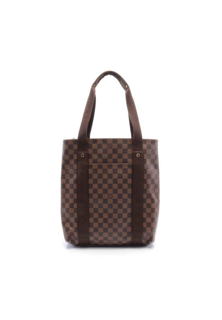 二奢 Pre-loved Louis Vuitton Hippopotamus bobourg Damier ebene Shoulder bag tote bag PVC leather Brown