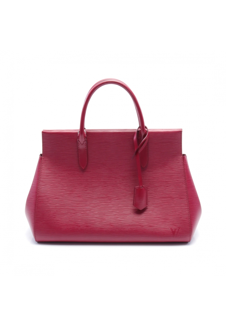 二奢 Pre-loved Louis Vuitton Marly MM Epi fuchsia Handbag leather Pink purple