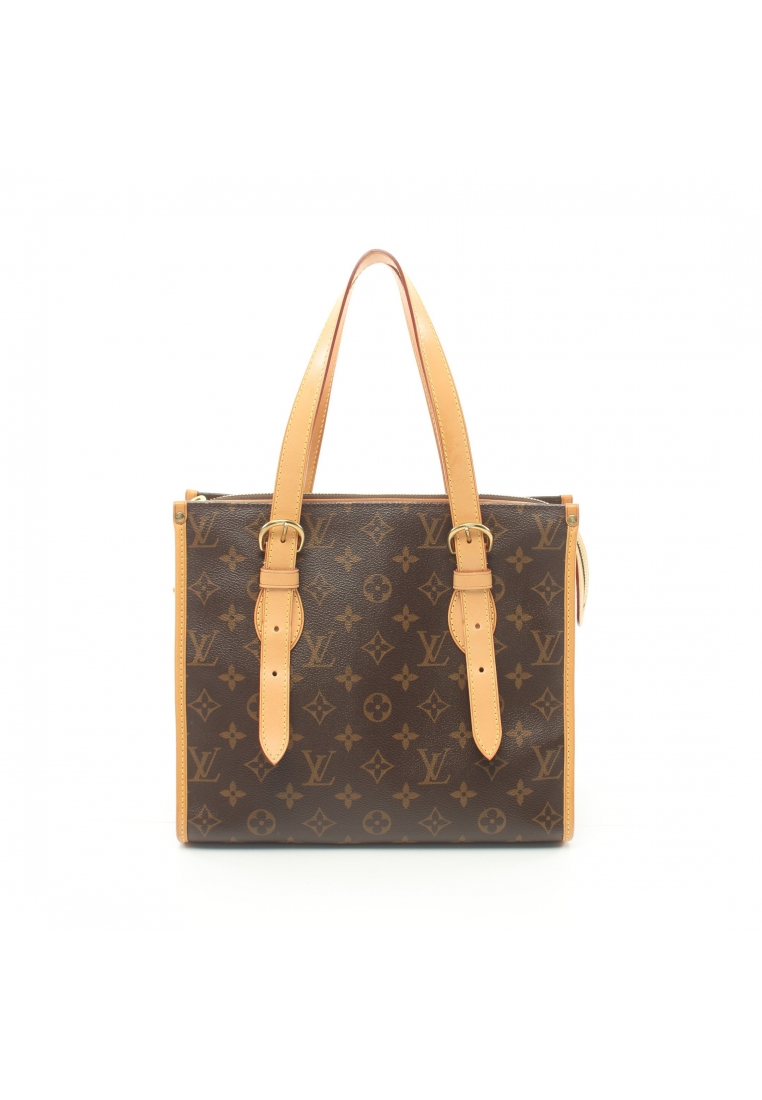 二奢 Pre-loved Louis Vuitton Popincourt o monogram Shoulder bag tote bag PVC leather Brown
