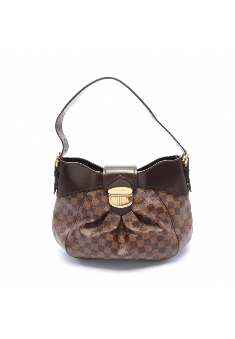 二奢 Pre-loved Louis Vuitton Sistina MM Damier ebene one shoulder bag PVC leather Brown
