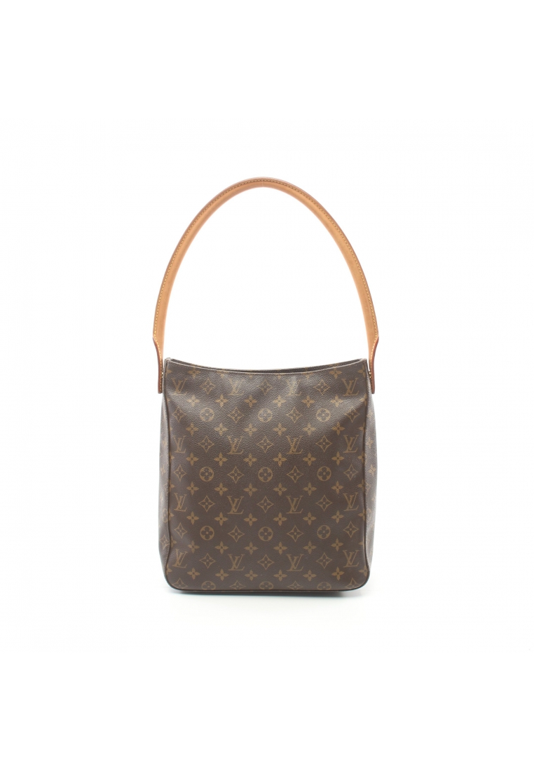 二奢 Pre-loved Louis Vuitton Looping GM monogram Shoulder bag PVC leather Brown