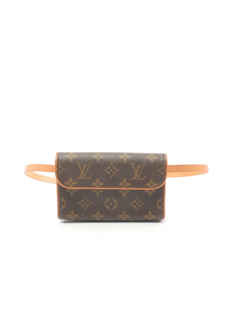 二奢 Pre-loved Louis Vuitton Pochette Florentine monogram body bag waist bag PVC leather Brown