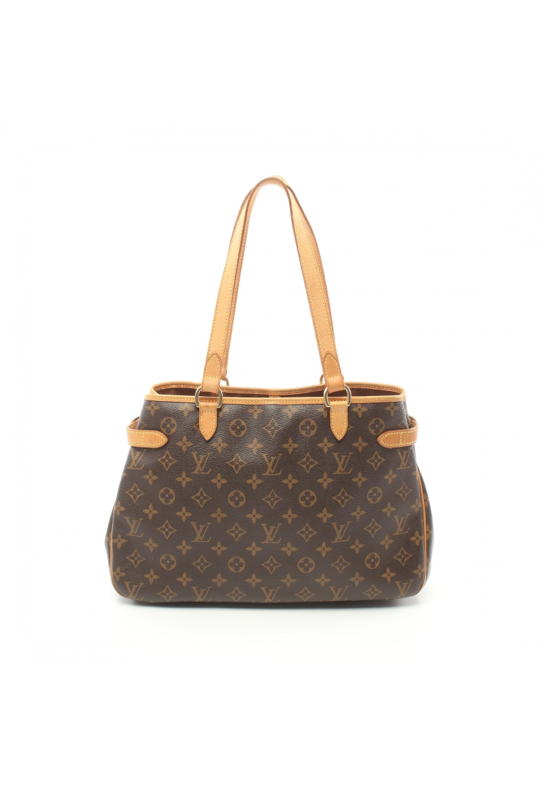 二奢 Pre-loved Louis Vuitton Batignolles Horizontal monogram Shoulder bag PVC leather Brown