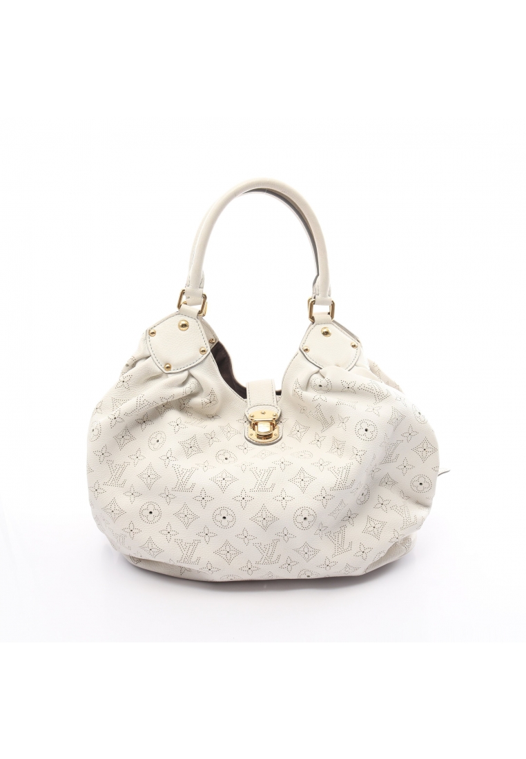二奢 Pre-loved Louis Vuitton L Mahina Bron Shoulder bag leather white