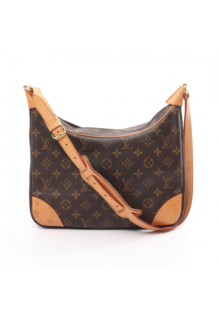 二奢 Pre-loved Louis Vuitton Boulogne PM monogram Shoulder bag PVC leather Brown