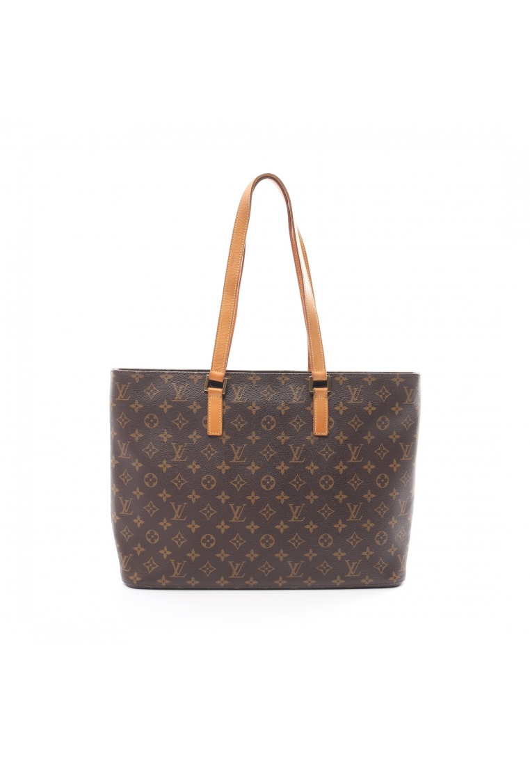 二奢 Pre-loved Louis Vuitton Luco monogram Shoulder bag tote bag PVC leather Brown