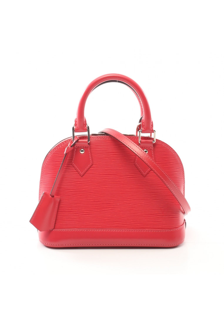 Louis Vuitton 二奢 Pre-loved LOUIS VUITTON Alma BB Epi hot pink Handbag leather Pink purple 2WAY