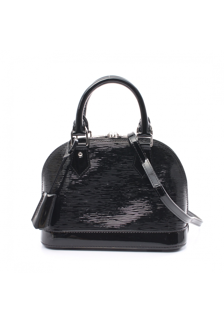 二奢 Pre-loved Louis Vuitton Alma BB Epielectric Noir Handbag Patent leather black 2WAY