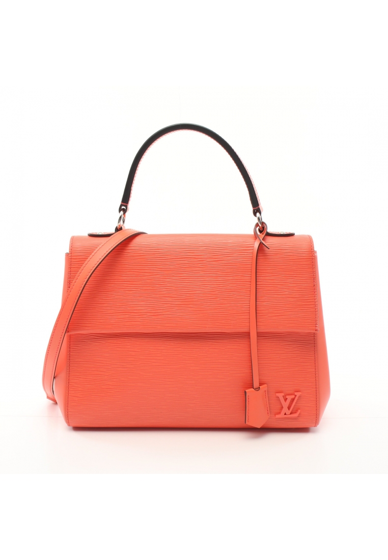 Louis Vuitton 二奢 Pre-loved LOUIS VUITTON Cluny MM Epi poppy petal Handbag leather Coral pink 2WAY