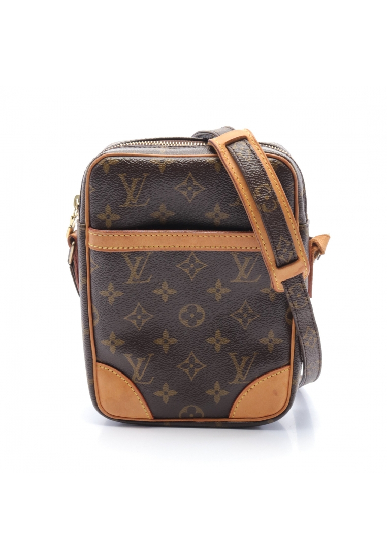 二奢 Pre-loved Louis Vuitton Danube monogram Shoulder bag PVC leather Brown