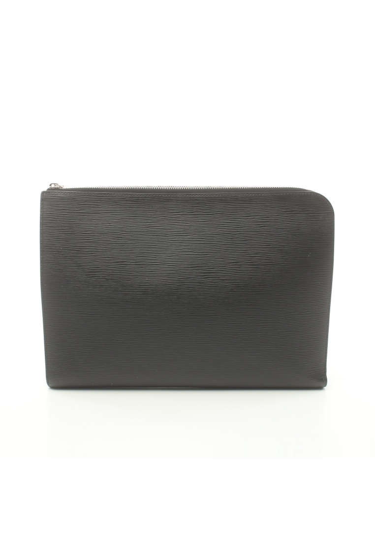 二奢 Pre-loved Louis Vuitton pochette Jules GM NM Epi Noir Clutch bag leather black