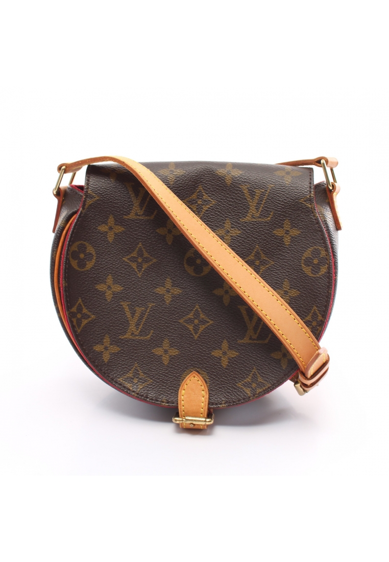二奢 Pre-loved Louis Vuitton Tambourine monogram Shoulder bag PVC leather Brown