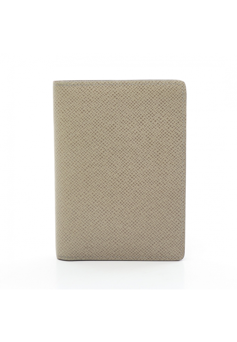 二奢 Pre-loved Louis Vuitton Porto cult Viet taiga Polaire card case wallet leather beige