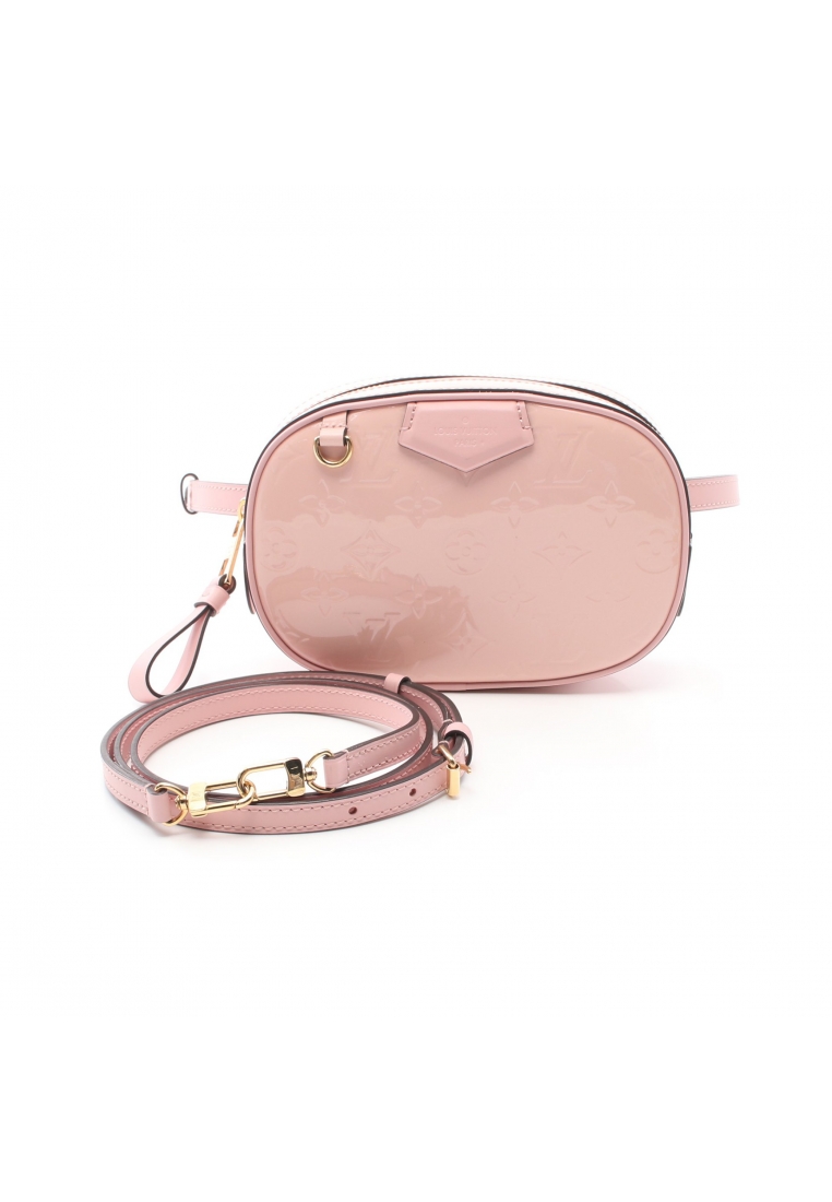 二奢 Pre-loved Louis Vuitton belt bag monogram vernis rose ballerine Shoulder bag body bag waist bag leather pink beige 2WAY