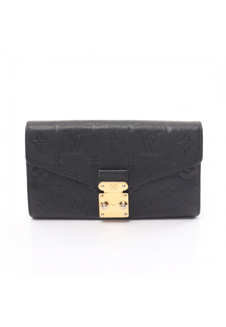 二奢 Pre-loved Louis Vuitton Portefeuil Metis monogram amplant Noir Bi-fold Long Wallet leather black