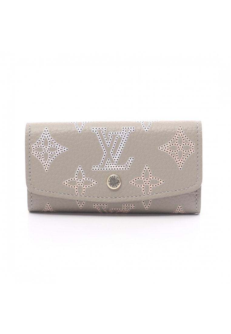 二奢 Pre-loved Louis Vuitton Multicle 4 monogram mahina 4 ring chain key case leather beige multicolor