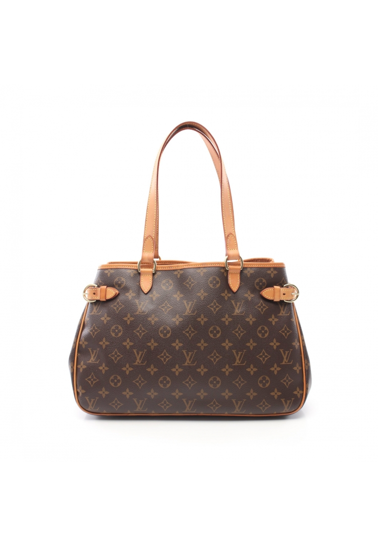 二奢 Pre-loved Louis Vuitton Batignolles Horizontal monogram Shoulder bag PVC leather Brown