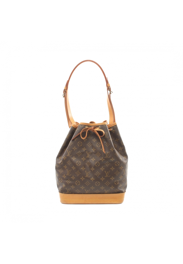 二奢 Pre-loved Louis Vuitton Noe monogram Shoulder bag PVC leather Brown