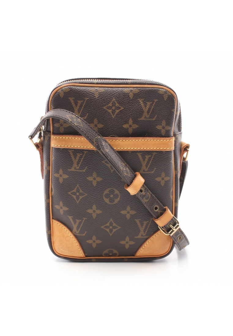 二奢 Pre-loved Louis Vuitton Danube monogram Shoulder bag PVC leather Brown