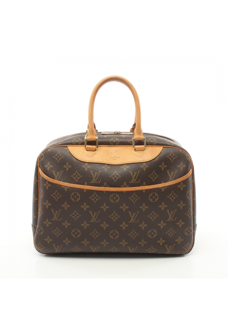 二奢 Pre-loved Louis Vuitton Deauville bowling vanity monogram Handbag PVC leather Brown