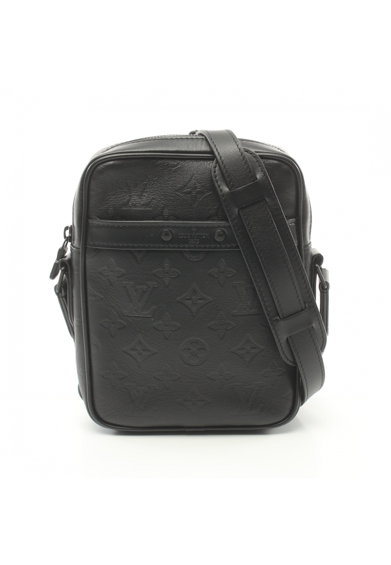 二奢 Pre-loved Louis Vuitton Danube PM monogram shadow Noir Shoulder bag leather black