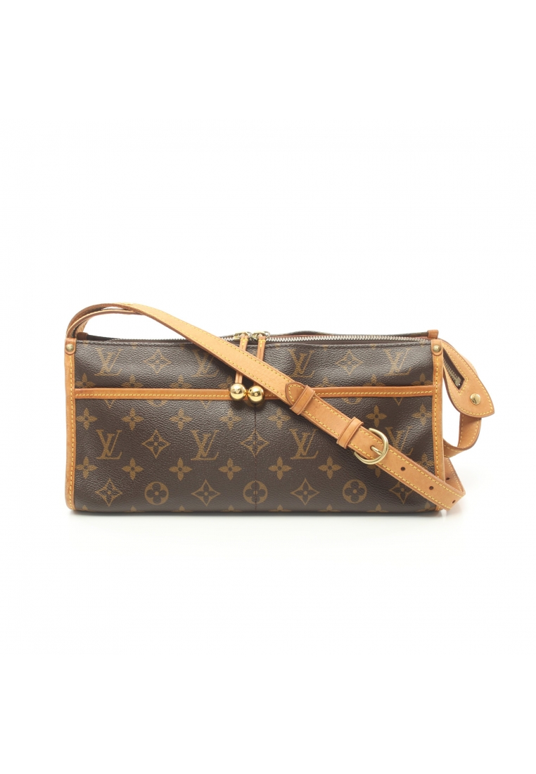 二奢 Pre-loved Louis Vuitton Popincourt Ron monogram Shoulder bag PVC leather Brown