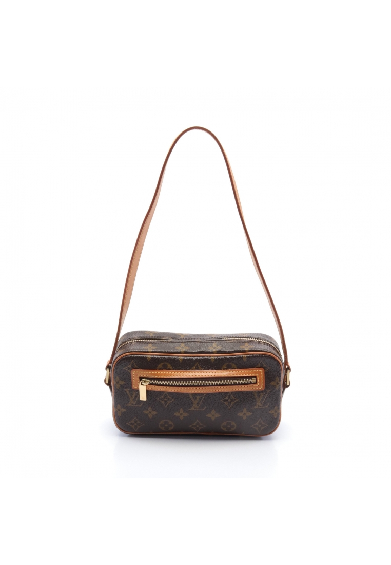 二奢 Pre-loved Louis Vuitton Pochette Cite monogram Shoulder bag PVC leather Brown