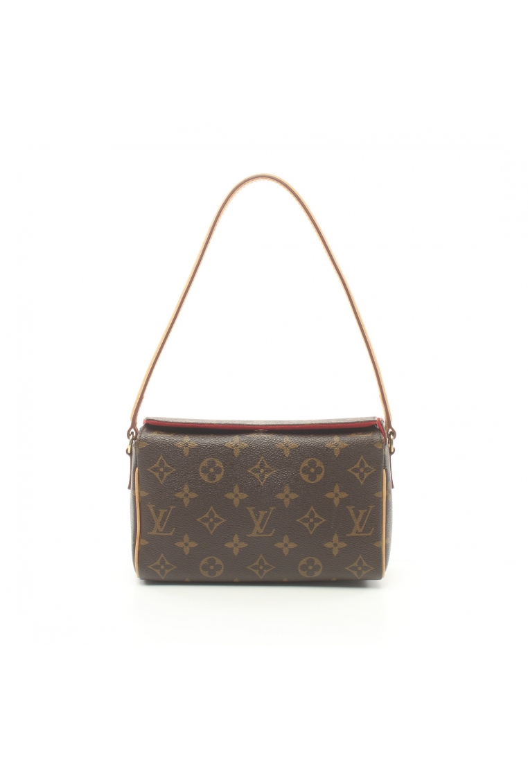 二奢 Pre-loved Louis Vuitton recital monogram Handbag PVC leather Brown