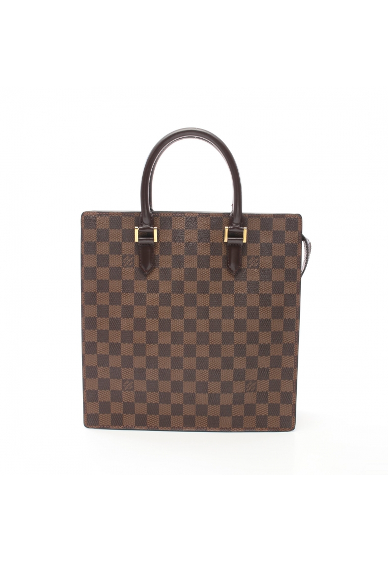 二奢 Pre-loved Louis Vuitton Venice PM Damier ebene Handbag tote bag PVC leather Brown