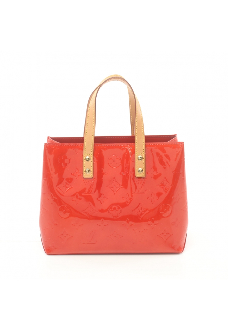 二奢 Pre-loved Louis Vuitton Lead PM monogram vernis Rouge Handbag leather Red